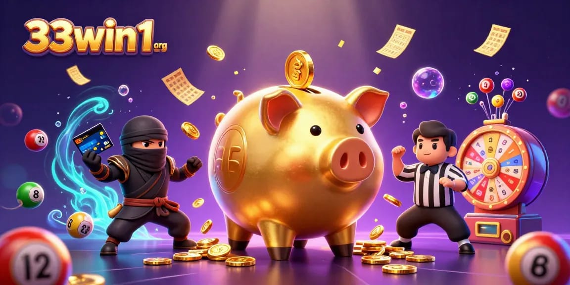 Experience winnings with 33win1 org in an epic casino showdown featuring lively characters and dynamic elements.