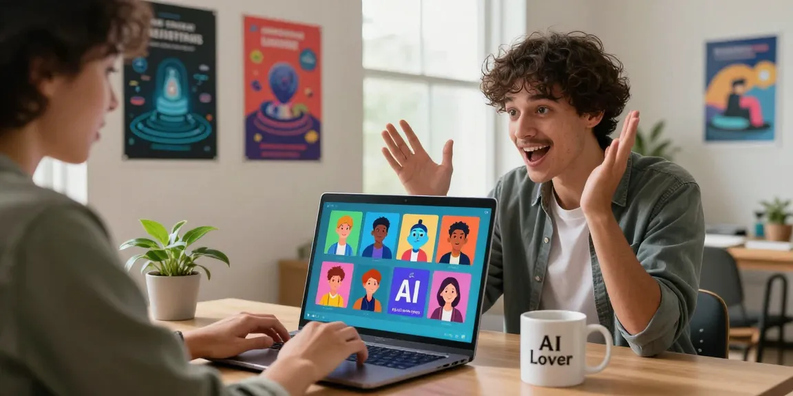 Engaging chat with Crushon AI in a cozy home office setting