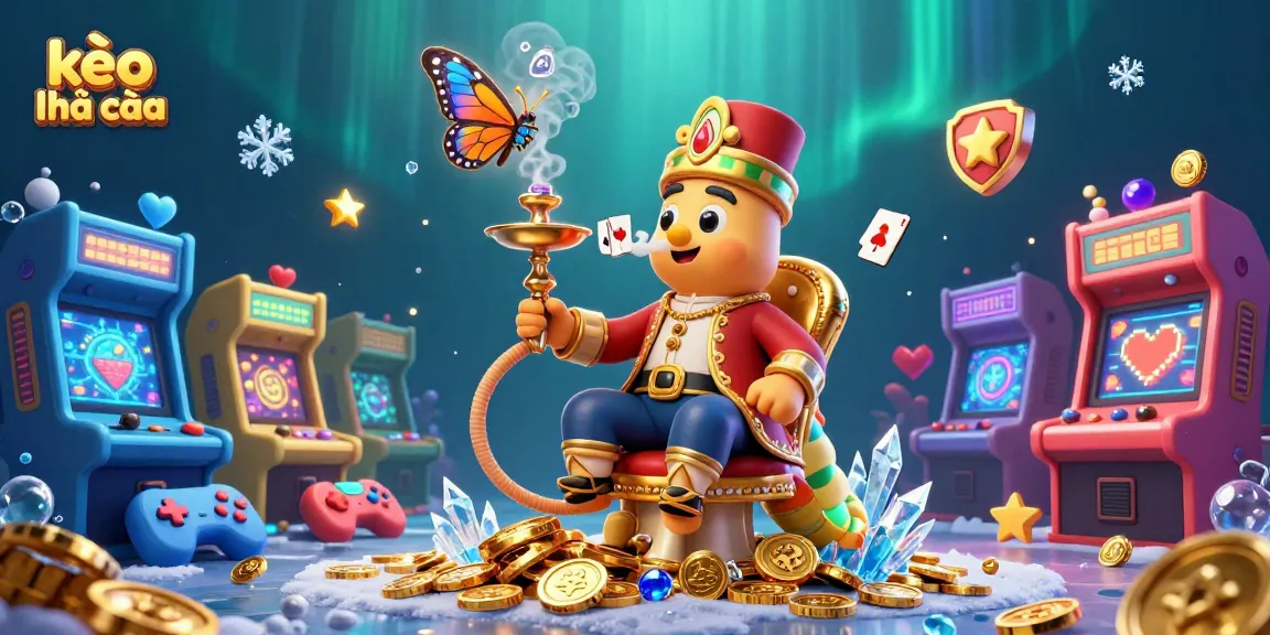 Engage with kèo nhà cái in a vibrant, neon-lit casino scene with intricate game elements.